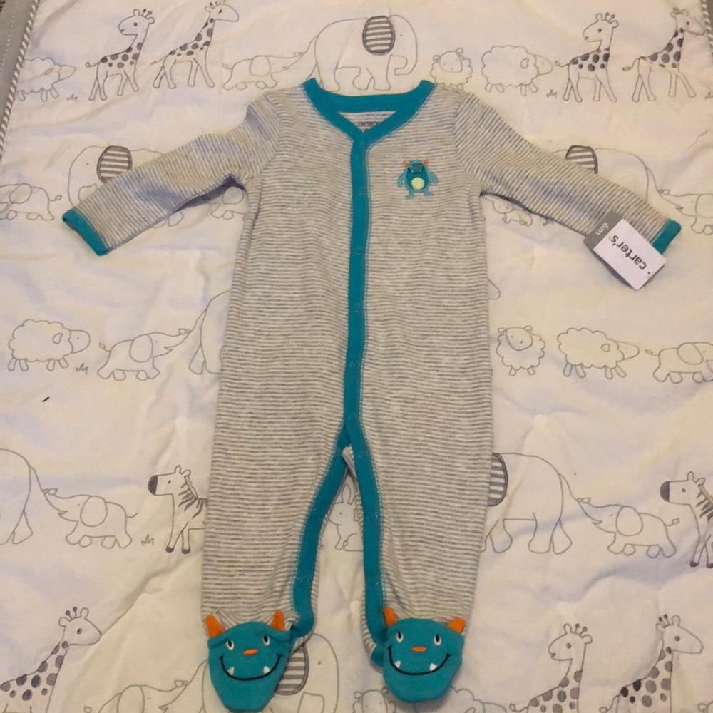 BRAND NEW monster onesie - Sz: 6 months